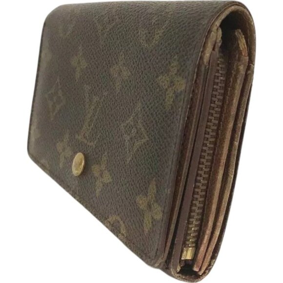 064141AW (K1) Louis Vuitton Wallet Porte Monnaie Brown Monogram - Picture 3 of 9